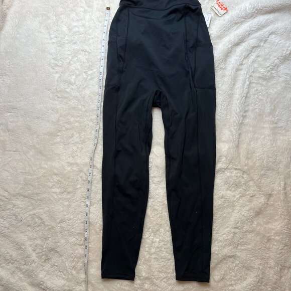 NWT FP Movement Black Crisscross Strap Jumpsuit Pockets – Size M - Picture 6 of 9